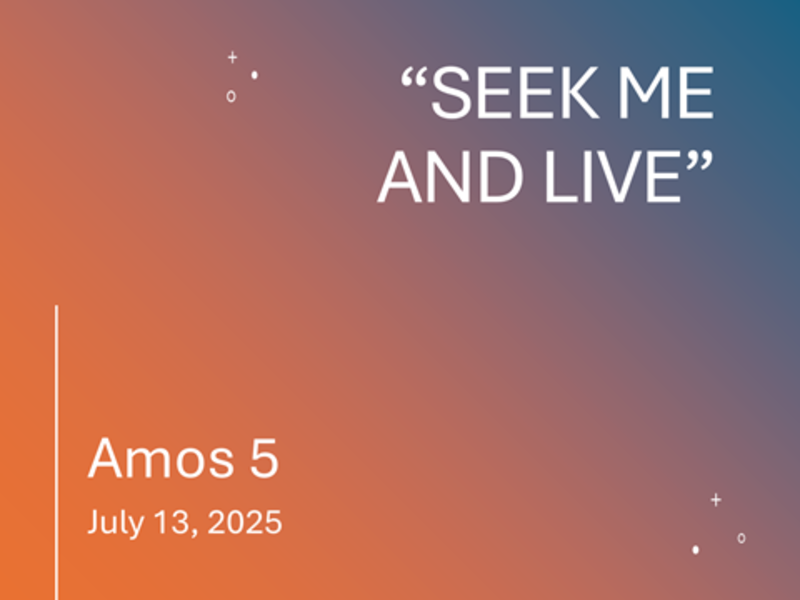 Seek me and live