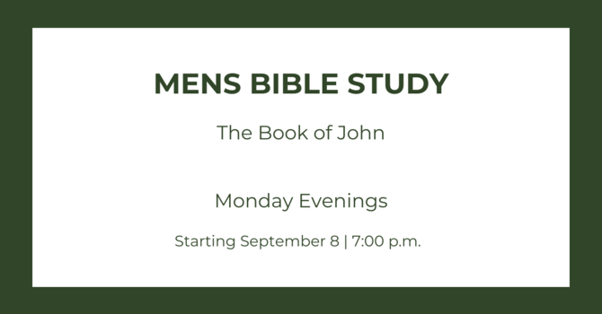 Men's Bible Study - John 
