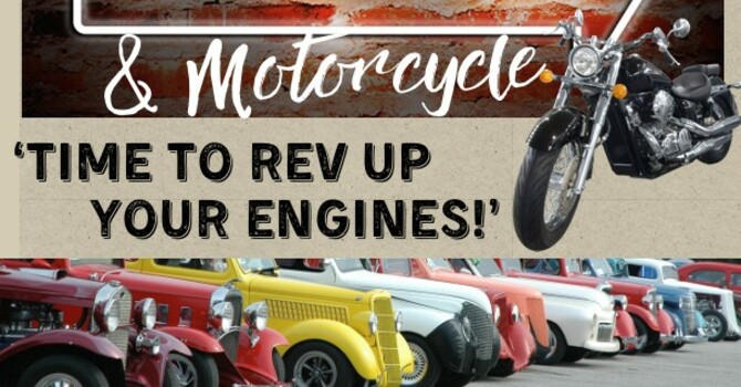 CAR SHOW AND MOTOCYCLE