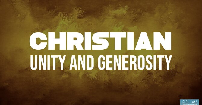 Christian Unity and Generosity image
