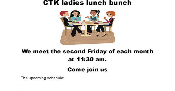 CTK Ladies Lunch Bunch