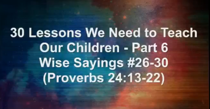 30 Things to Teach Your Children