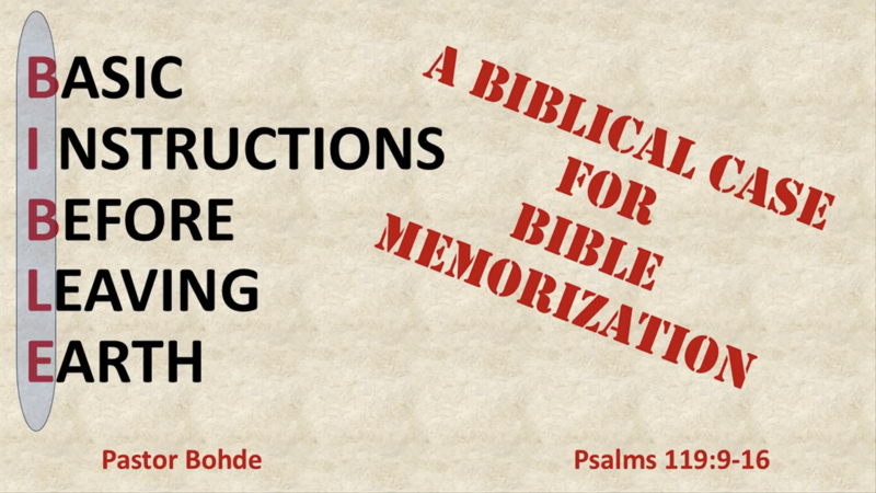 "A Biblical Case For Bible Memorization"