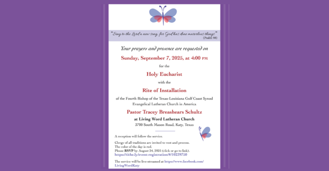 Bishop's Installation Service and Reception
