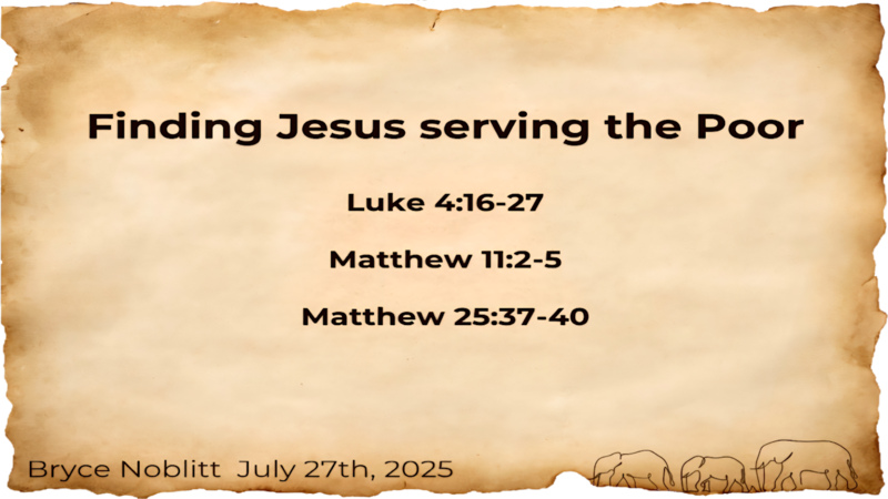 Finding Jesus Serving the Poor