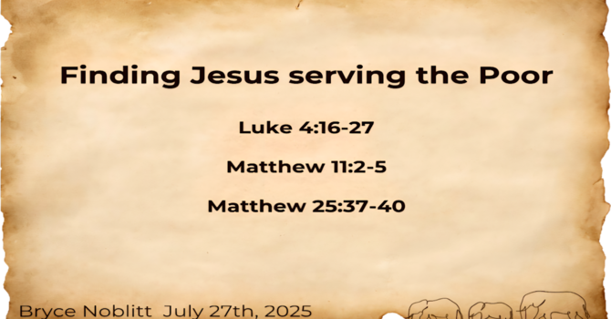 Finding Jesus Serving the Poor