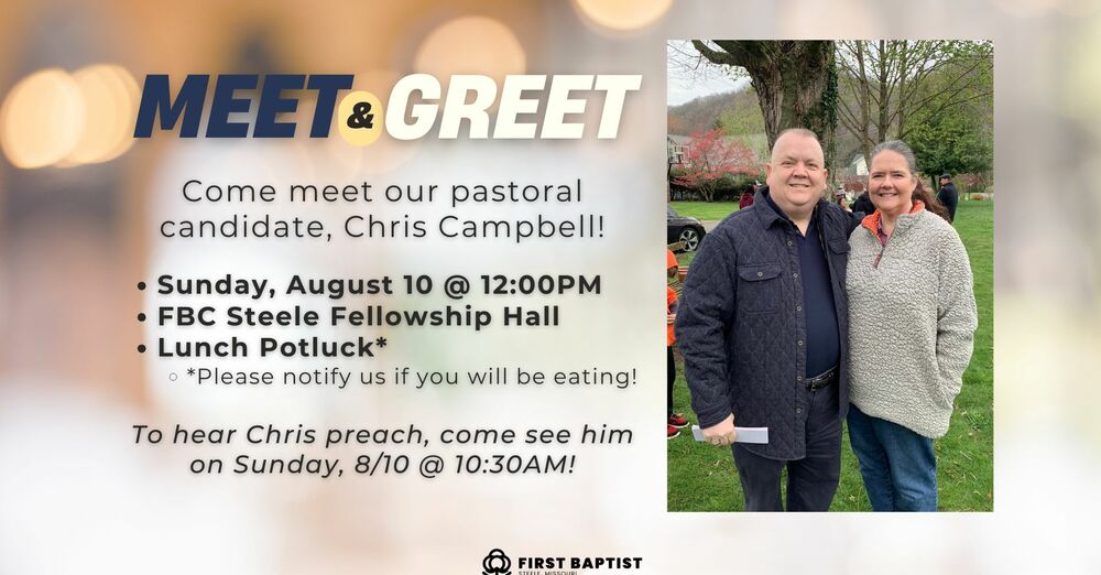 Meet & Greet - New Pastor Candidate!