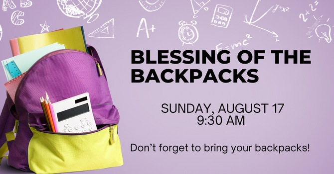 Blessing of the Backpacks