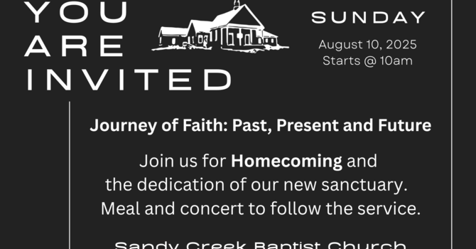 Homecoming and Sanctuary Dedication