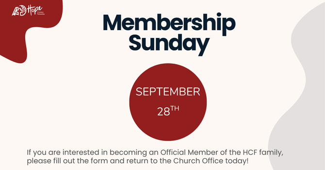 Membership Sunday