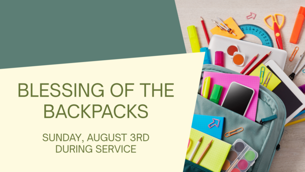 Blessing Of The Backpacks