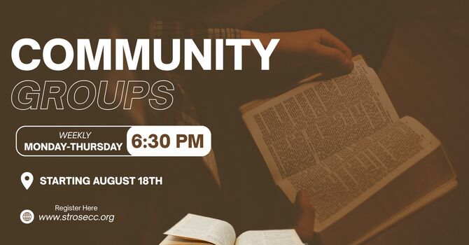 Community Groups Begin