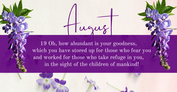 August Meditation Scripture image