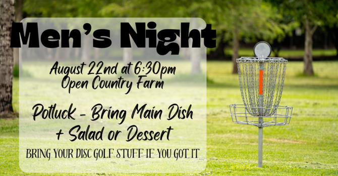 Men's Potluck & Disc Golf
