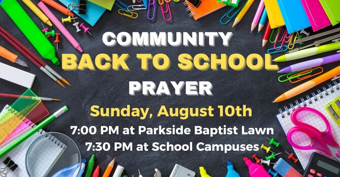 Community Back to School Prayer
