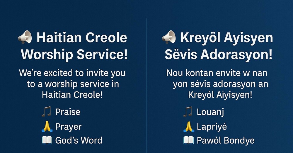 Haitian Creole Worship Service