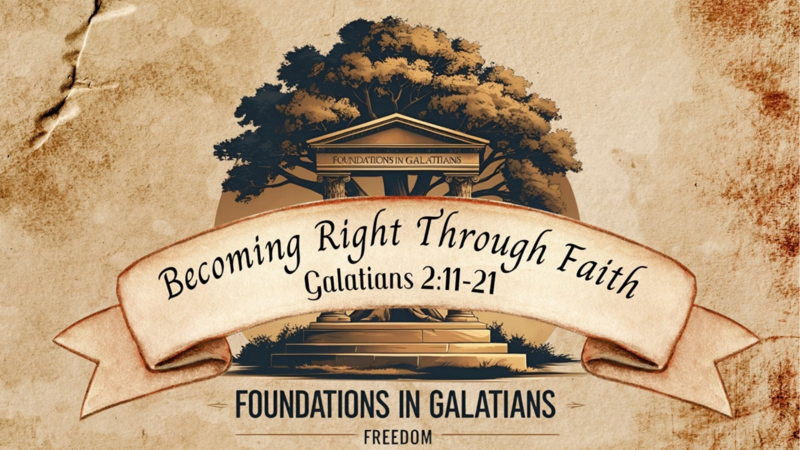 Sunday Service 3 August - Becoming Right Through Faith.