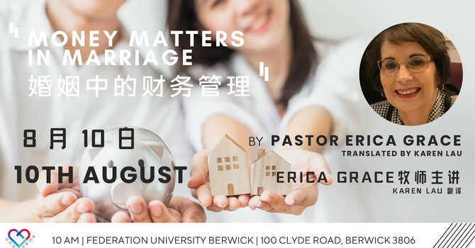 This Week's Sermon: "Money Matters in Marriage" by Ps Erica Grace image