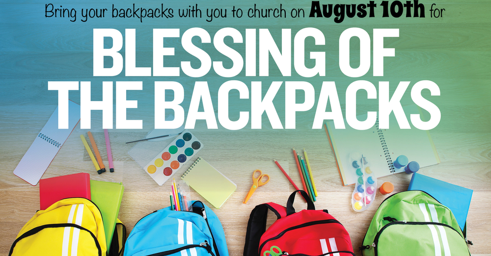 Blessing of the Backpacks