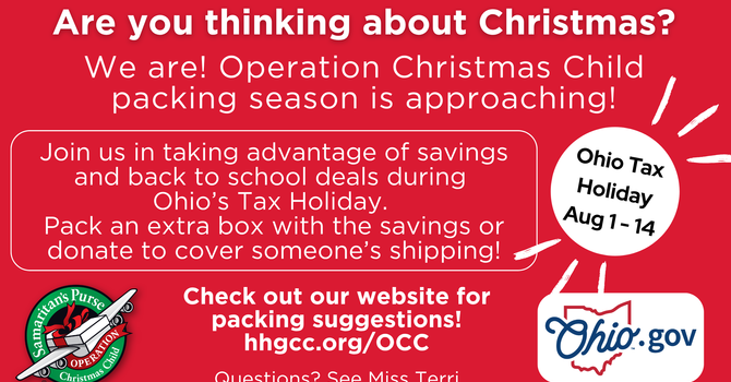 Operation Christmas Child | Are you thinking about Christmas? image