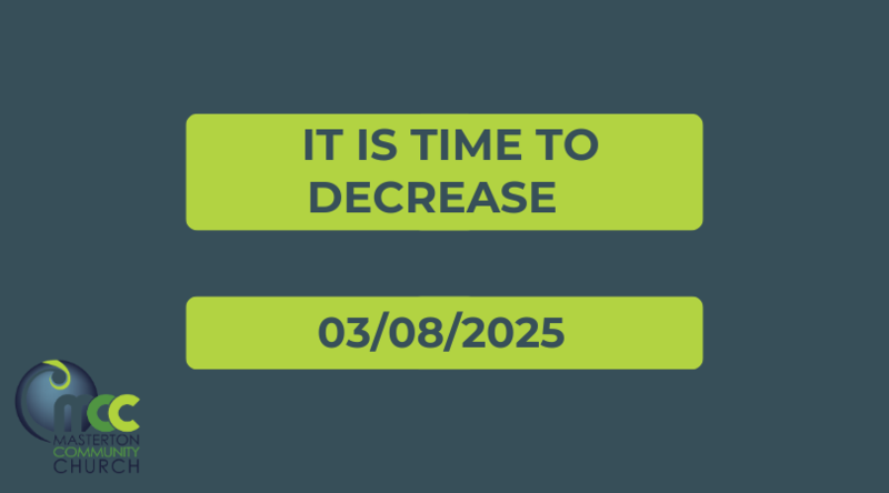 It is time to decrease