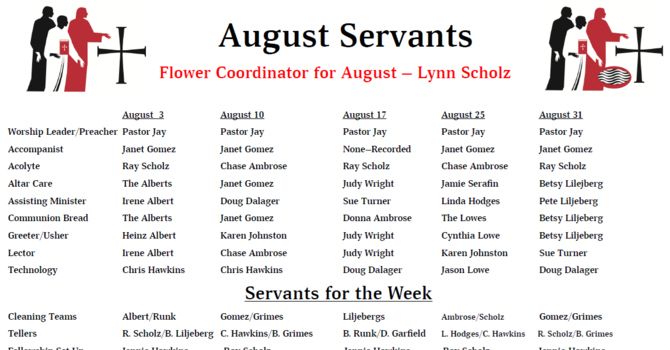 Servants - August 2025 image