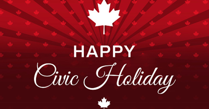 Happy Civic Holiday Canada! image