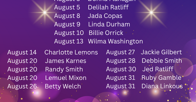 August Birthdays image