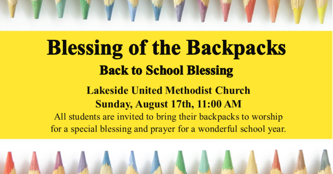 Blessing of the Backpacks