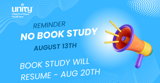 No Book Study on August 13th