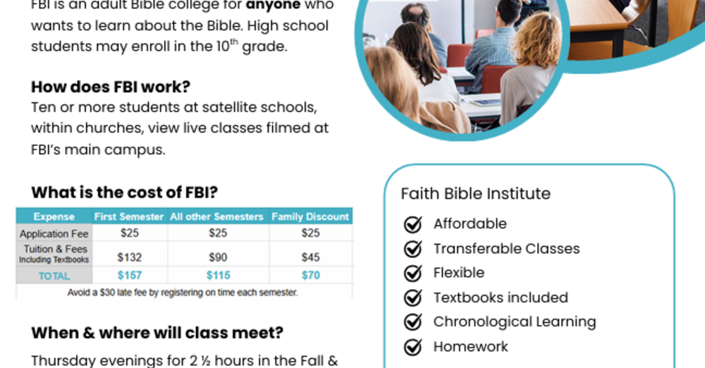 Faith Bible Institute Courses