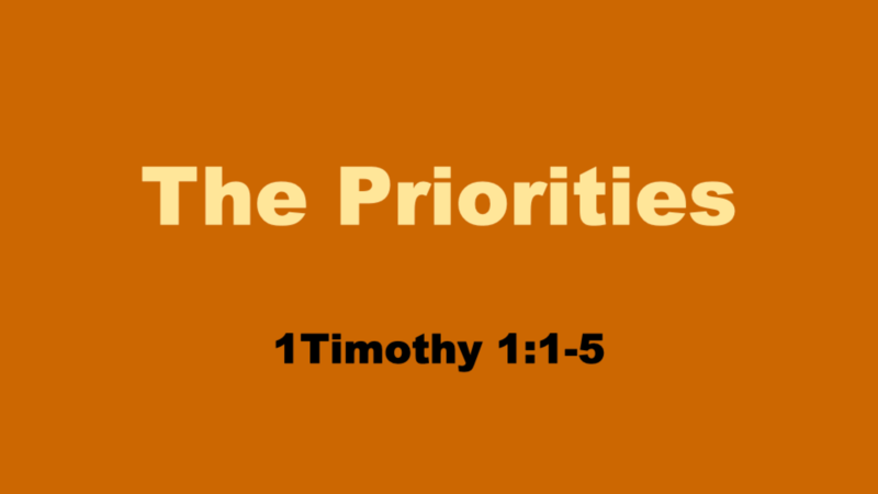 8/3/25 | 9:00am | Scott Miller - The Priorities (1 Timothy 1:1-5)