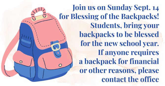 Blessing of Backpacks 