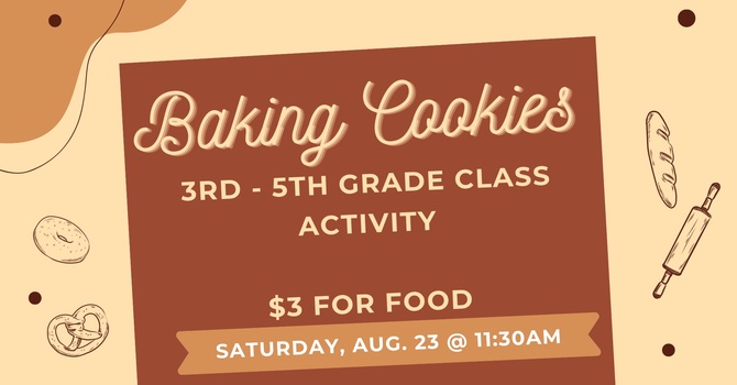 Baking Cookies 3rd - 5th Grade Activity 