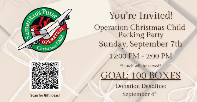 Operation Christmas Child Packing Party
