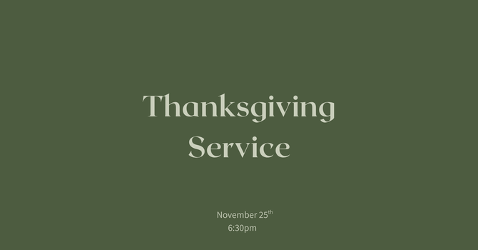 Thanksgiving Service