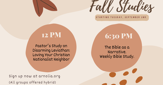 Fall Groups Begin Sept 2nd image