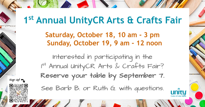 1st Annual UnityCR Arts & Crafts Fair 2025