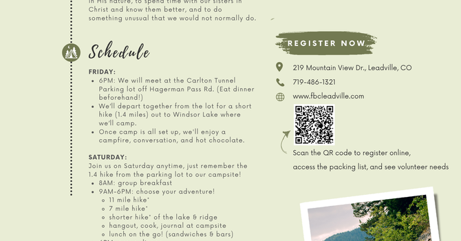 Women's Wilderness Weekend
