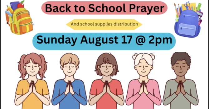 Back To School Prayer & Supplies Give Away