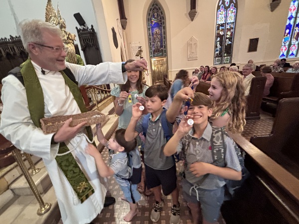 Students Receive Backpack Blessing