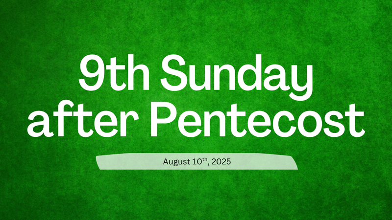 August 10th, 2025 - Gospel & Sermon