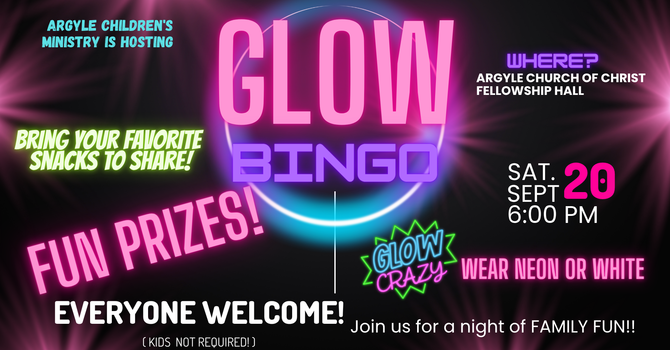 GLOW Bingo Family Fun Night