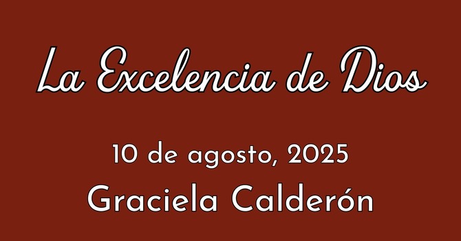 La Excelencia de DIOS