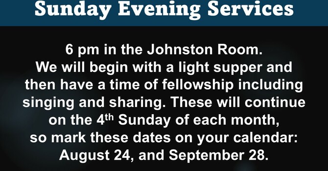 Sunday Evening Services