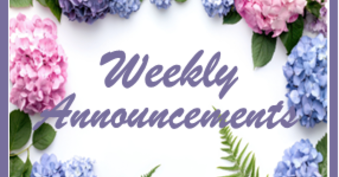 Weekly Announcements