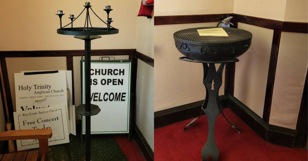 Iron Advent Wreath, Fire Basin to Give Away