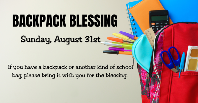 Blessing of the Backpacks