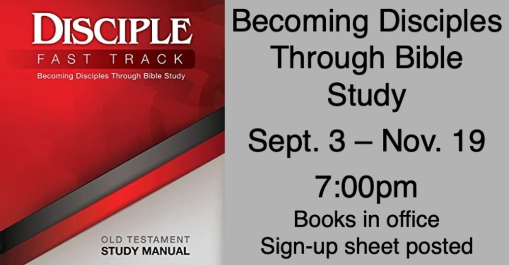 Becoming Disciples Through Bible Study