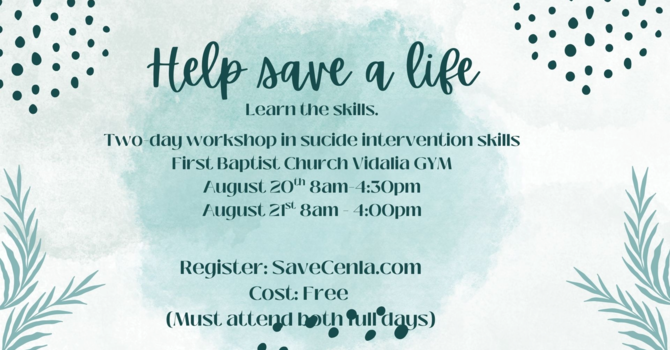Save CenLa Mental Health Workshop